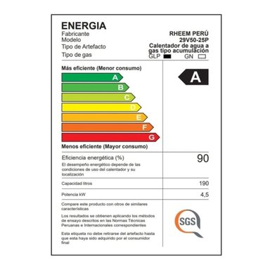 TERMOTANQUE 190L RHEEM GN - 5