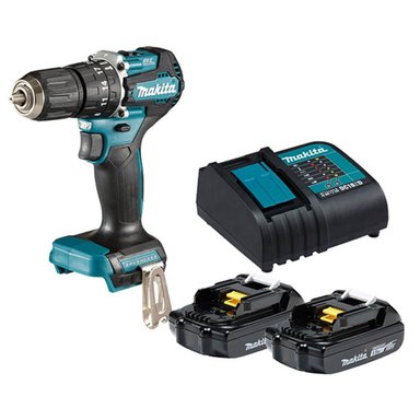 TALADRO PERCUTOR 1/2' 18V LXT BL 40NM 2 BAT 1.5 AH MAKITA DHP487SYX2 - 1