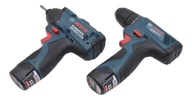 TALADRO ATORNILLADOR 3/8' + ATORNILLADOR DE IMPACTO 1/4' HEX 12V + 2 BAT 2.0AH Y CARG BOSCH - 3