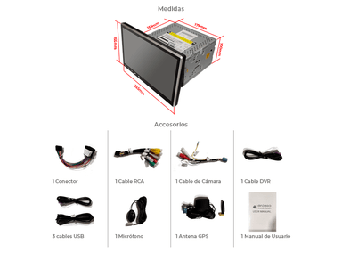 AUTORADIO ANDROID OZ TUNNING BLUETOOTH PX6 UNIVERSAL 10.1' DVD 2 DIN - 6