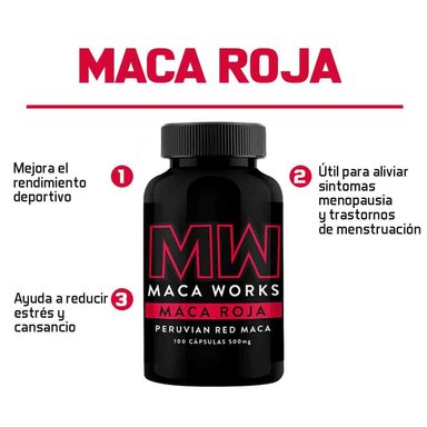 SUPLEMENTO MACA WORKS COLÁGENO AGUAJE Y BIOTINA + MACA ROJA 100 CÁPSULAS - 3