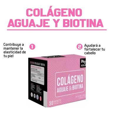 SUPLEMENTO MUJER AGUAJE COLÁGENO AGUAJE Y BIOTINA CAJA 30 SACHETS 10 G C/U - 2