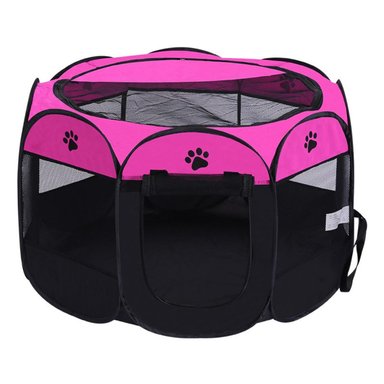 CORRAL CAMA PARA GATOS PERROS CASA PARA MASCOTAS AMPLIO PLEGABLE PORTÁTIL - 2