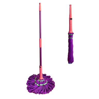 TRAPEADOR MÁGICO GIRATORIO DE MICROFIBRA SECADO RÁPIDO EXPRIME SIN CONTACTO FUCSIA OSCURO TAMAÑO M - 4