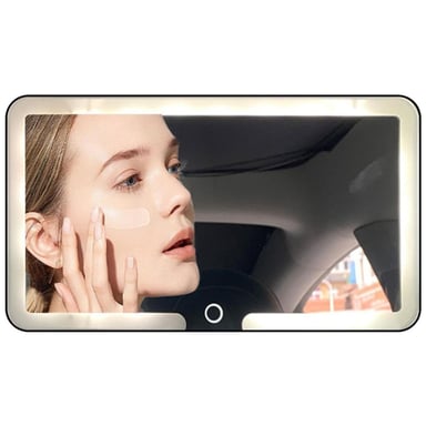 ESPEJO LED TÁCTIL PORTÁTIL PARA AUTO RECARGABLE 3 TONOS DE LUZ - 5