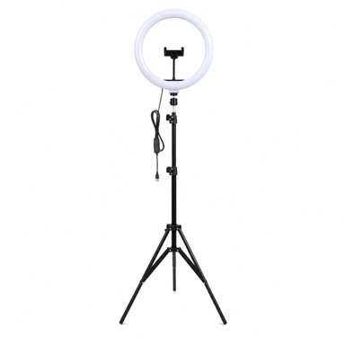 ARO DE LUZ LED 30CM CON SOPORTE PARA CELULAR QX-300 3 TONOS DE LUZ + TRÍPODE - 8