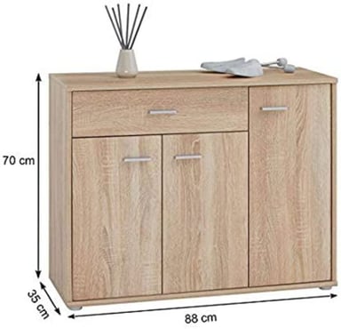ZAPATERA R&R MUEBLES CAMILLE MARRÓN CLARO CON 3 PUERTAS Y 1 CAJÓN - 2
