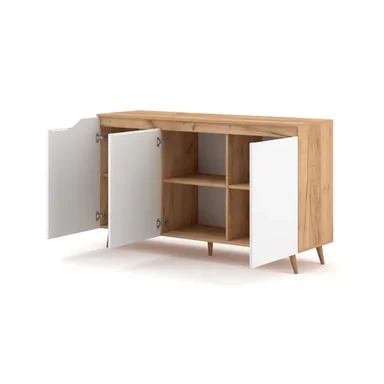 APARADOR R&R MUEBLES GEKI MODERNO MULTICOLOR BLANCO MARRON - 2