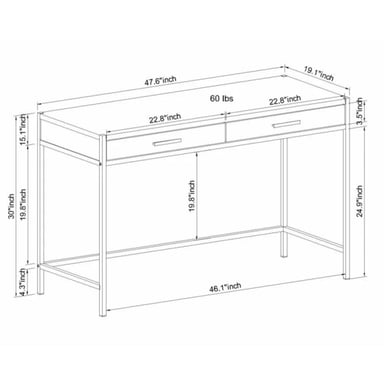 ESCRITORIO MODERNO R&R MUEBLES MARIO 120 CM X 50 CM MARRÓN - 4