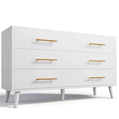 COMODA R&R MUEBLES ALVINA MODERNA 6 CAJONES BLANCO - 3