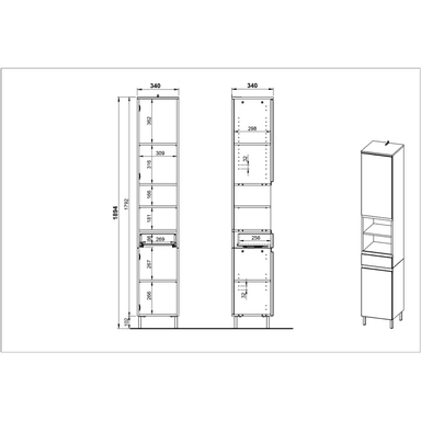 MUEBLE BAÑO R&R LAY MULTICOLOR MODERNO COLECCION VOLDIGOAD - 3