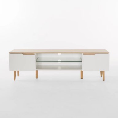 MUEBLE PARA TV R&R MUEBLES CAROL 55' MODERNO Y DUNA BLANCO - 2