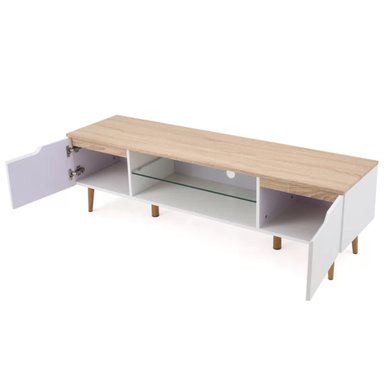 MUEBLE PARA TV R&R MUEBLES CAROL 55' MODERNO Y DUNA BLANCO - 3