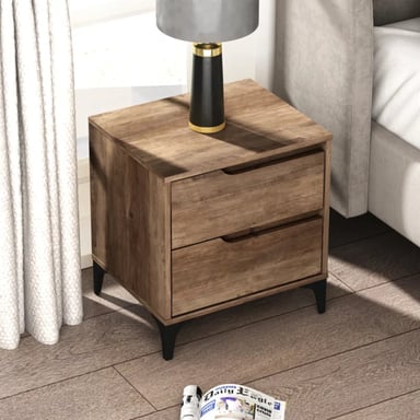 VELADOR R&R MUEBLES MESA NOCHE TAIYO MARRÓN - 3