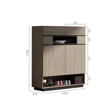 ZAPATERA R&R MUEBLES APRIL MARRÓN MODERNA - 3