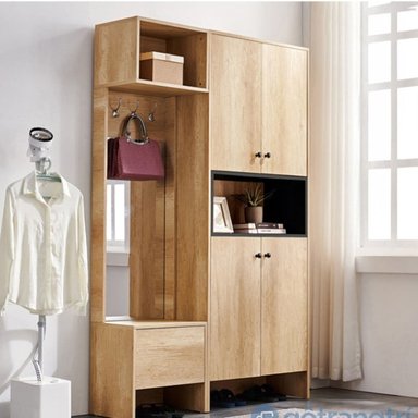 ZAPATERA MODERNA ALTA CON ESPEJO JULIETT MARRÓN CLARO RYR MUEBLES - 3