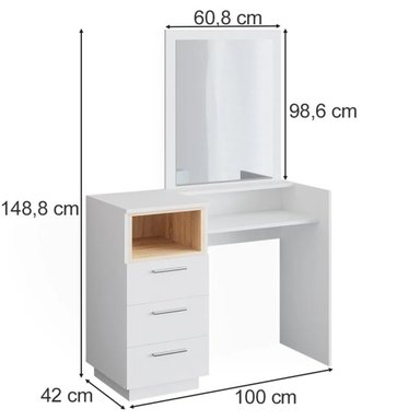 TOCADOR R&R MUEBLES KIMISHIMA BLANCO MODERNO - 2