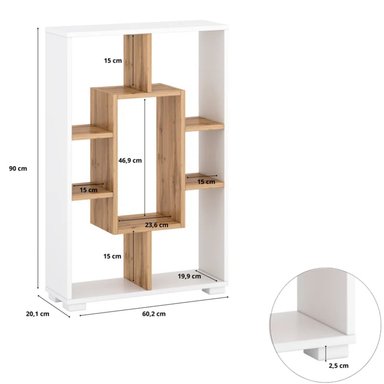 ESTANTE MODERNO MOLLY BLANCODUNA RR MUEBLES - 3