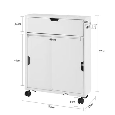 MUEBLE BAÑO R&R TETSURO BLANCO ORGANIZADOR MODERNO - 3