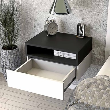 VELADOR R&R MUEBLES MODERNO FARIN NEGRO BLANCO - 2