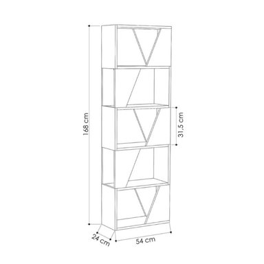 ESTANTE R&R MUEBLES YANAMI BLANCO MODERNO - 3
