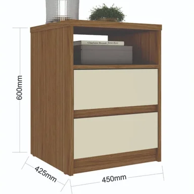 VELADOR R&R MUEBLES MODERNO MINASE BLANCO MARRÓN - 2
