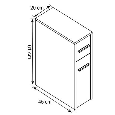 MUEBLE BAÑO R&R GEORGIA BLANCO AUXILIAR MODERNO RUEDAS - 3