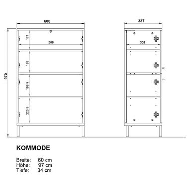 MUEBLE AUXILIAR DE BAÑO MODERNO CATAR RYR MUEBLES - 4