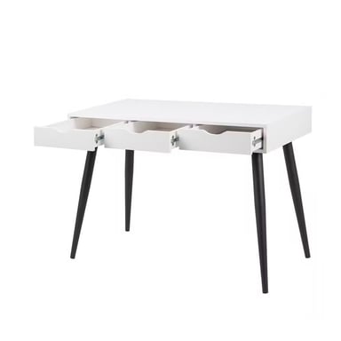 ESCRITORIO R&R MUEBLES PATRICK 110 CM X 50 CM BLANCO VINTAGE - 3
