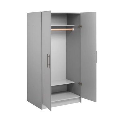 ROPERO R&R MUEBLES CRETIA MODERNO 2 PUERTAS GRIS - 2
