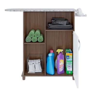 MUEBLE PLANCHADOR R&R MUEBLES MEWI MARRÓN Y BLANCO - 2