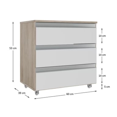 GABINETE DE BAÑO CHINATSU MARRÓN Y BLANCO RYR MUEBLES - 3