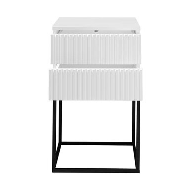 VELADOR MODERNO PRADO BLANCO 2 CAJONES RYR MUEBLES - 2
