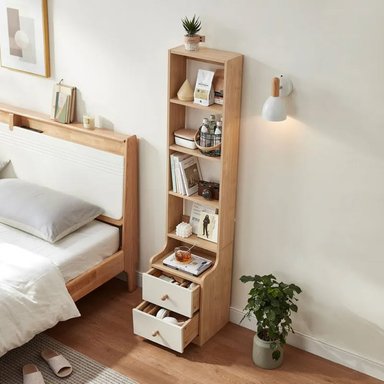 ESTANTE MODERNO NAKAGI BLANCO Y MARRÓN RYR MUEBLES - 2