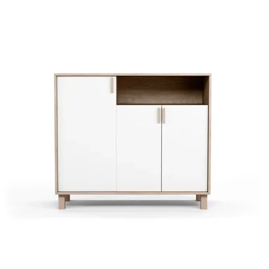 ZAPATERA RECIBIDOR SARA 3 PUERTAS ROBLE/BLANCO RYR MUEBLES - 3