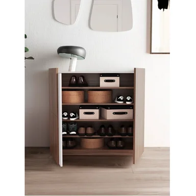ZAPATERA RECIBIDOR MODERNO GODOY MARRÓN/BLANCO RYR MUEBLES - 2