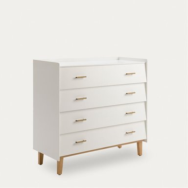 CÓMODA MODERNA MONTE 4 CAJONES BLANCO RYR MUEBLES - 3