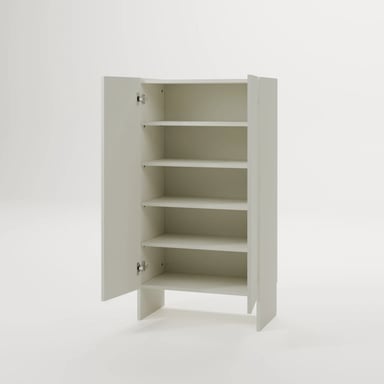 ZAPATERA CON CORTE PARA ZÓCALO MÍA 2 PUERTAS GRIS RYR MUEBLES - 3