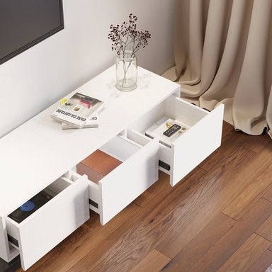MUEBLE DE TV MODERNO 80' SHINOHA BLANCO Y MARRÓN RYR MUEBLES - 2