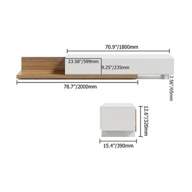 MUEBLE DE TV MODERNO 80' SHINOHA BLANCO Y MARRÓN RYR MUEBLES - 3
