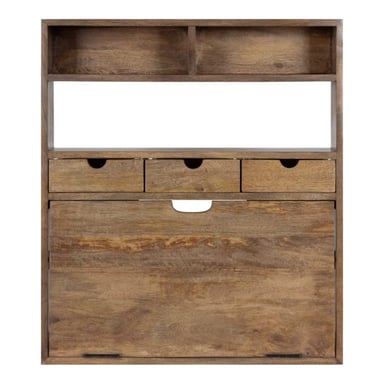 ESCRITORIO FLOTANTE KUSURIURI MARRÓN RYR MUEBLES - 3