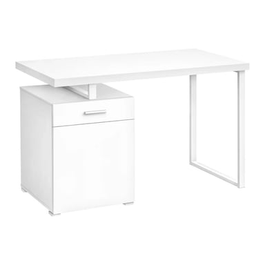ESCRITORIO MODERNO POLO 1 CAJÓN 1 PUERTA BLANCO RYR MUEBLES - 2