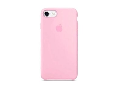 CASE IPHONE 7 8 SE SILICONA ROSA + MICA VIDRIO COMPLETO - 2