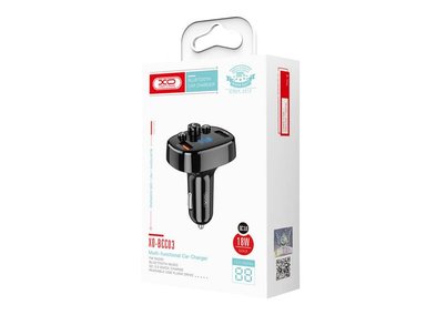 CARGADOR XO DE COCHE BLUETOOTH CON REPRODUCTOR FM/MP3 - NEGRO BCC03 - 1