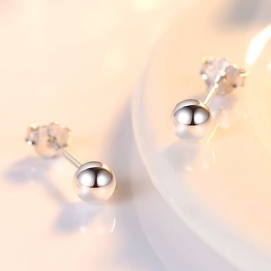 ARETE CLEO JOYAS & ACCESORIOS BOLA BOMBITA 4MM MUJER - 2