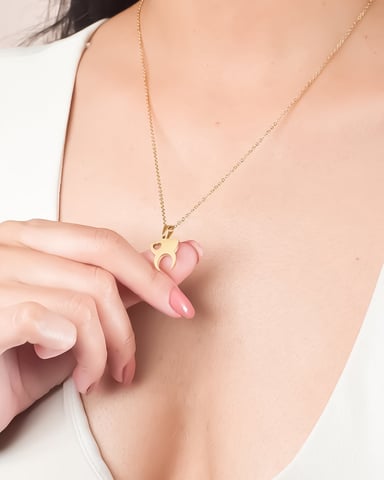 COLLAR CLEO JOYAS & ACCESORIOS DENTISTA ACERO - 3