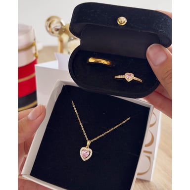 SET PROMESA ETERNA DORADO ACERO - 4