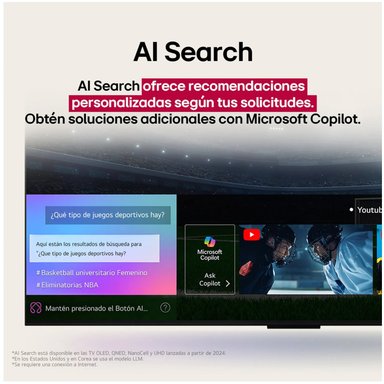 TELEVISOR LG 55' UHD 4K THINQ AI 55UA7300PSB SMART TV 2025 - 7