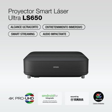 PROYECTOR EPSON 4K LS650 ANDROID TV ALCANCE CORTO - 2