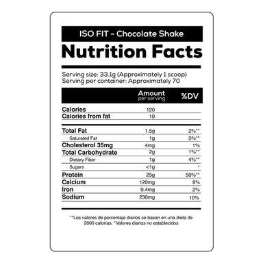 PROTEÍNA AISLADA NUTREX ISOFIT 5LB CHOCOLATE - 2